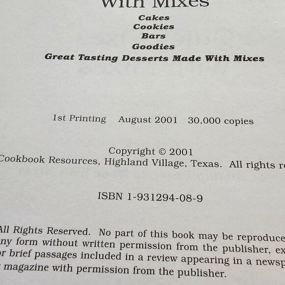 Quick Fixes With Mixes Spiral Cookbook By Lia Roessner Wilson 2001 - Picture 3 of 7